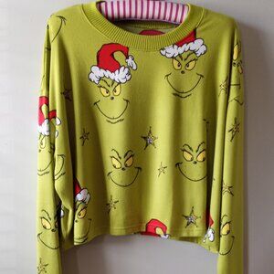 'AMERICAN EAGLE' Grinch Santa Lounge Set Size XL/TG EUC Top & Boxer
